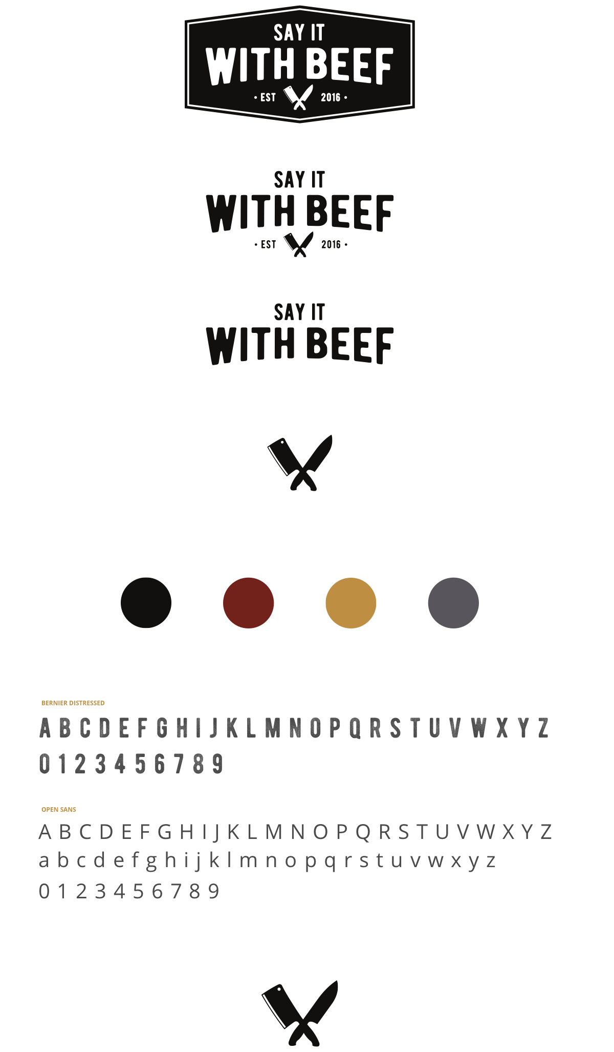 say it with beef logos and branding elements