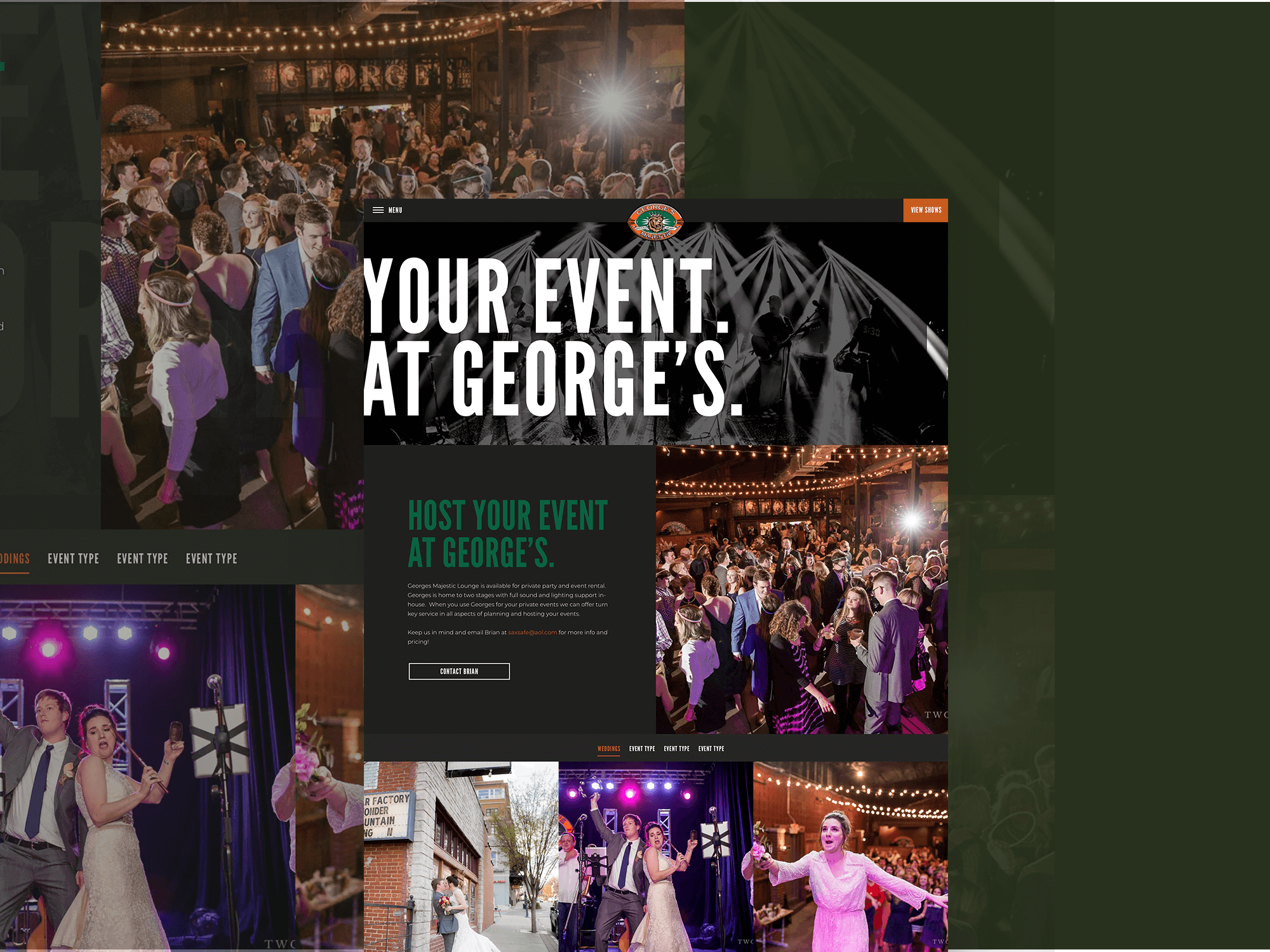 George's Majestic Lounge Event Page Shot