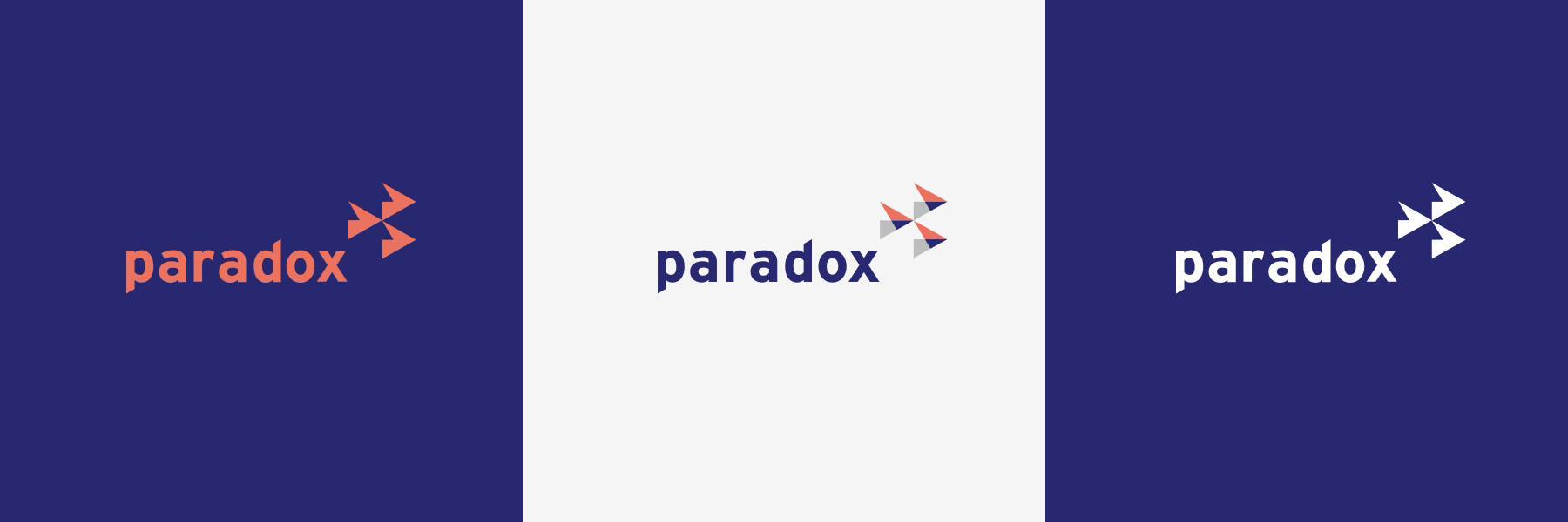 paradox retail logo in several colors