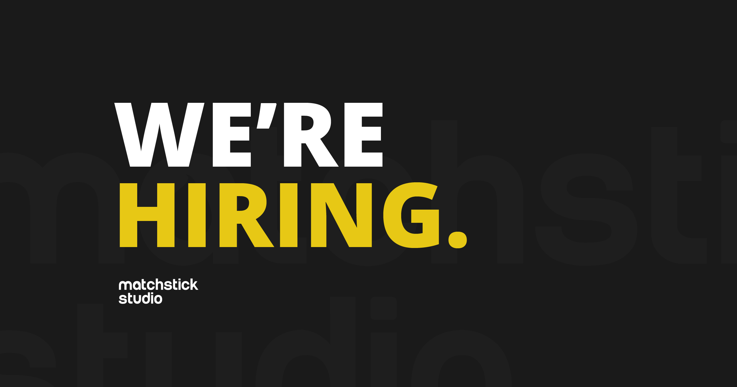 Matchstick Jobs Project Manager Matchstick Studio Fayetteville